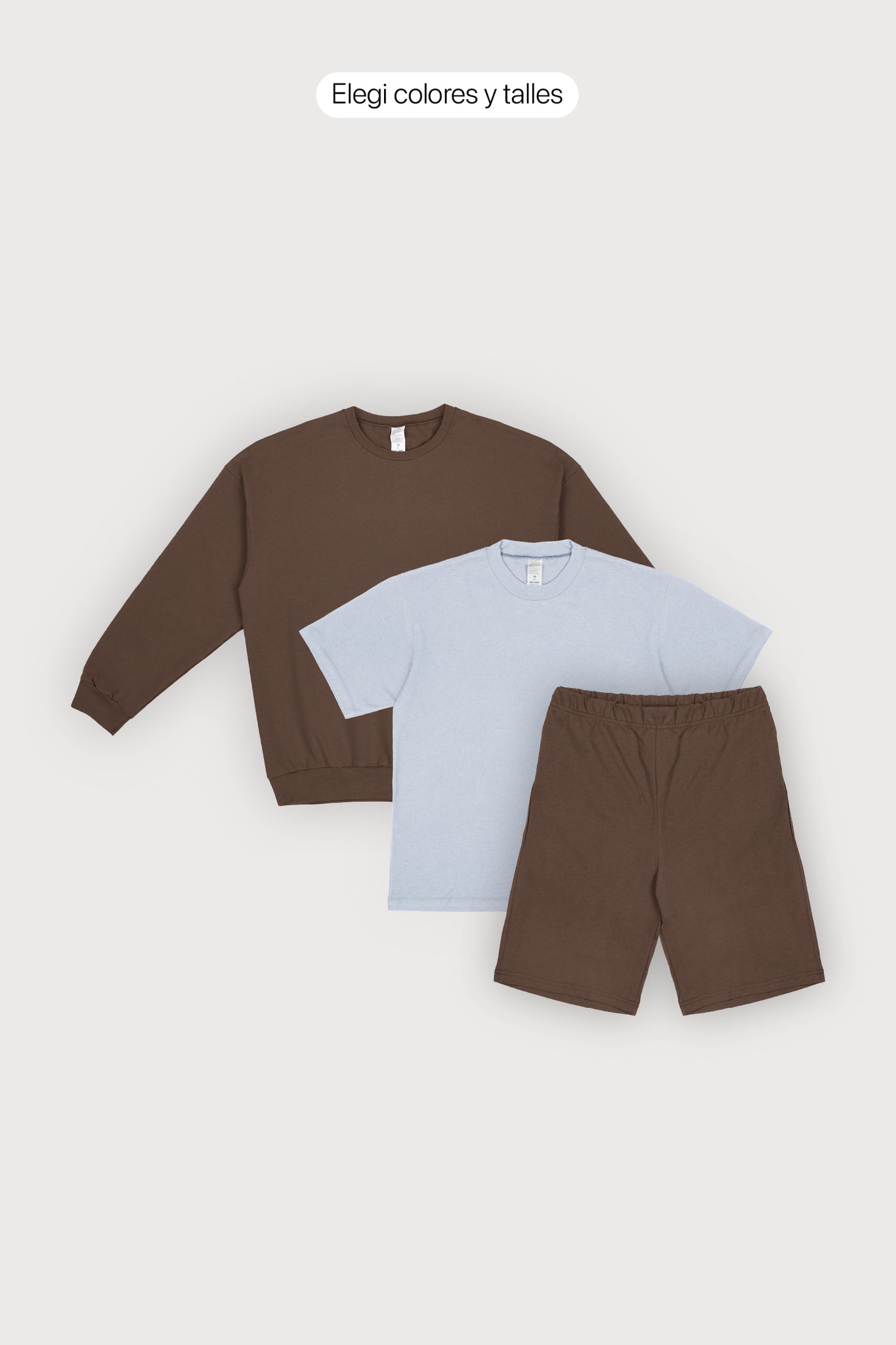 SS25 Buzo Boxy Fit + SS25 Remera Regular Fit + SS25 Bermuda Baggy + 🎁 Hoodie de outlet de regalo