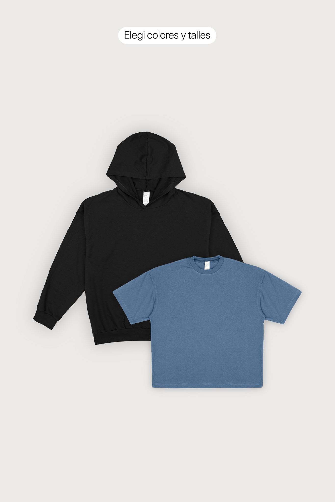 SS25 Hoodie Boxy Fit + SS25 Remera Oversize + 🎁 Hoodie de outlet de regalo