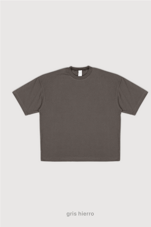 Remera Oversize - Gris Hierro