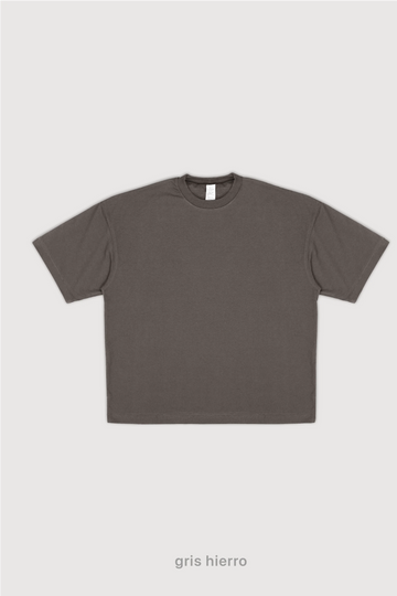 Remera Oversize - Gris Hierro