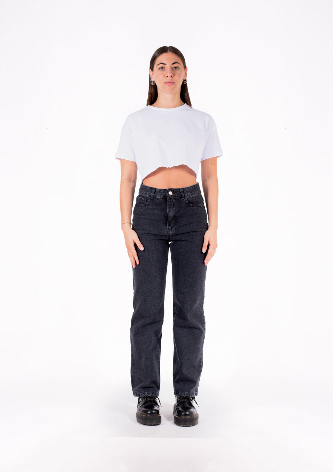 Remera Crop - Topo