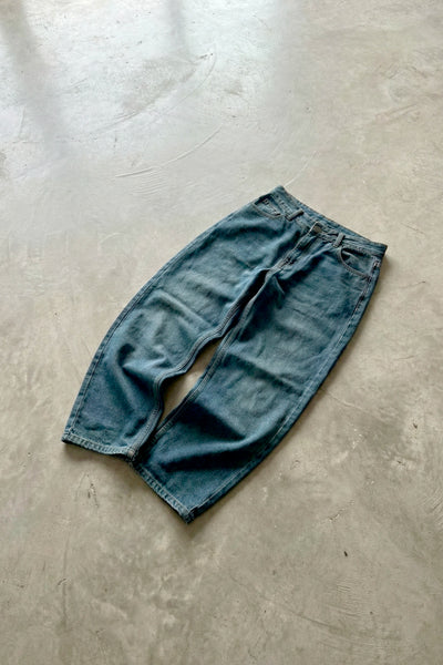 Top Ribb Basic + Jean Baggy Oxido Blue Mujer