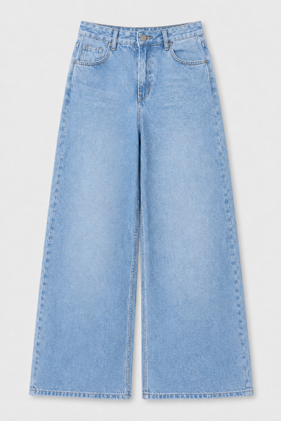 Jean Elastizado Wide Leg Light Blue Mujer