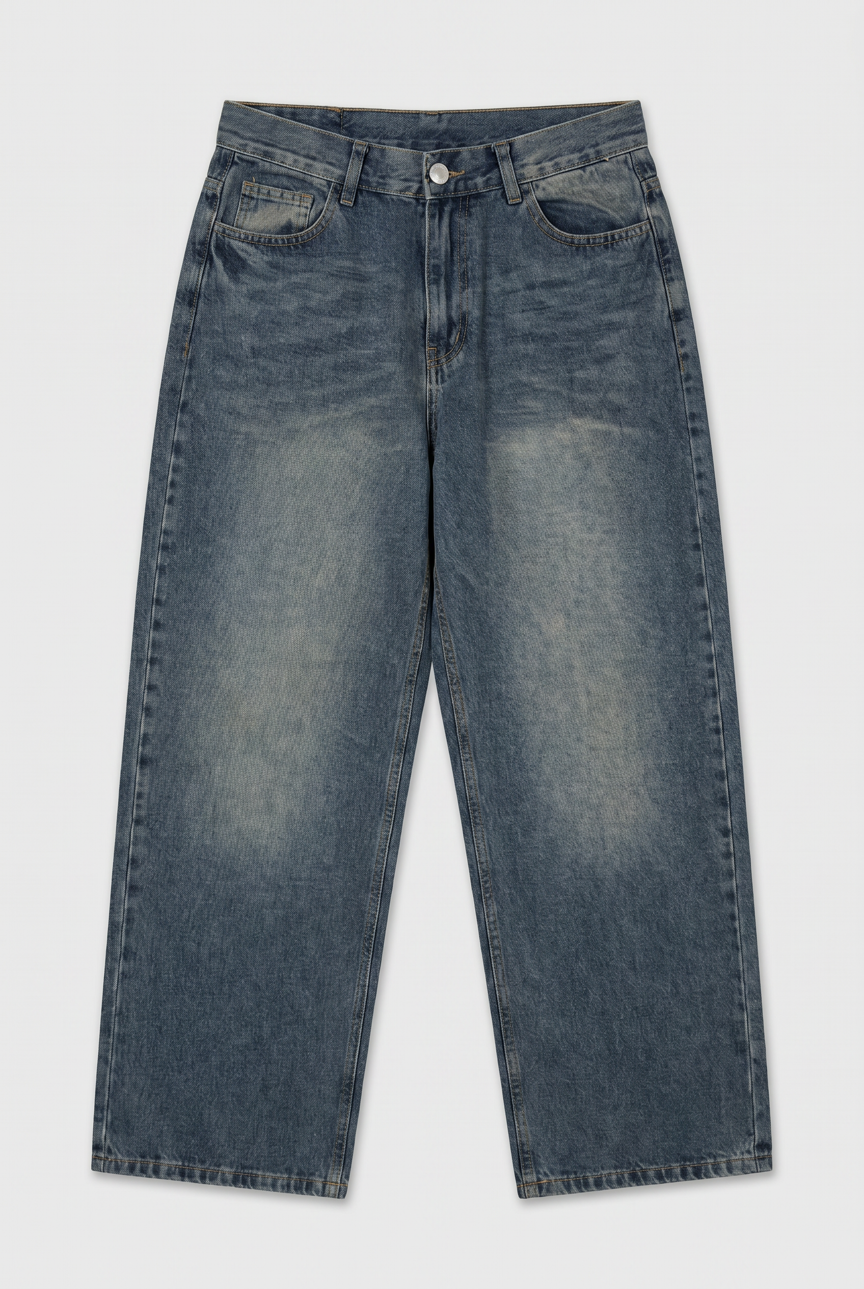 Jean Baggy Old Blue Black - Mujer