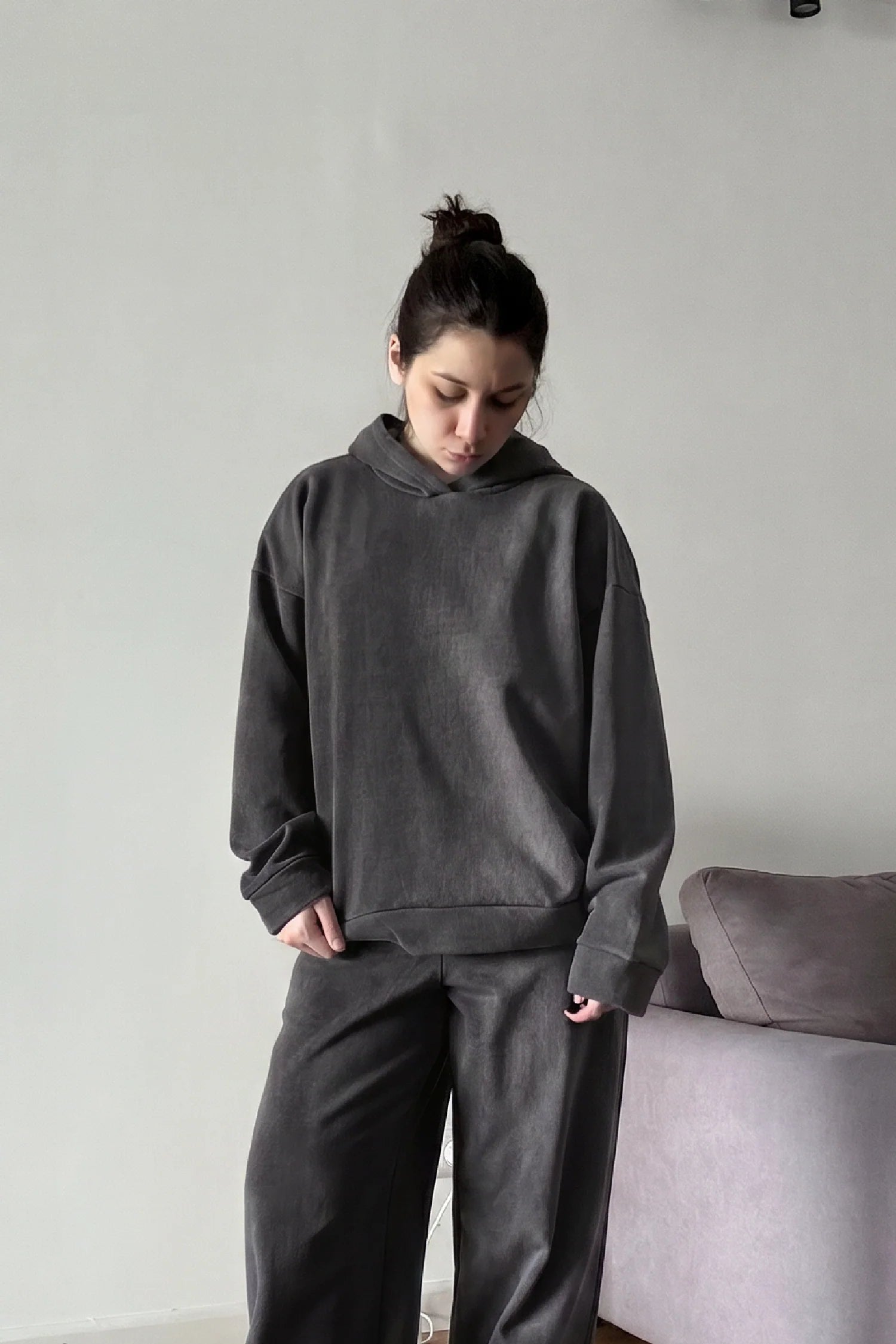 Hoodie Oversize Frisado + Remera Oversize + Jogging Baggy Frisado