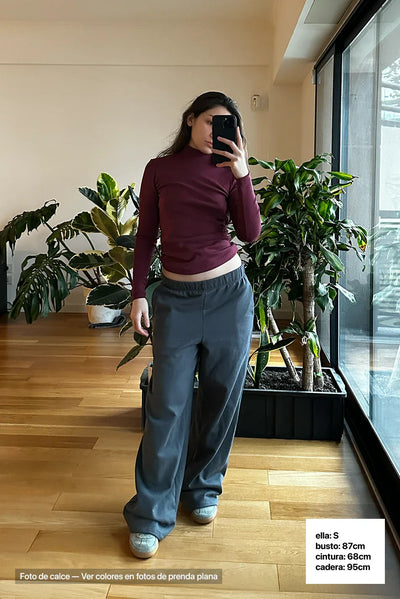 Polera Ribb + Jogging Baggy Frisado