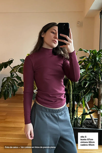 Polera Ribb + Jogging Baggy Frisado