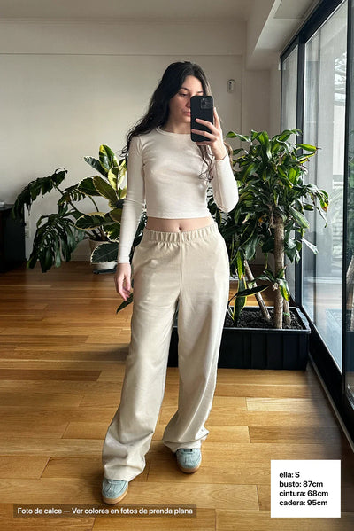 Remera Ribb Manga Larga Crop
