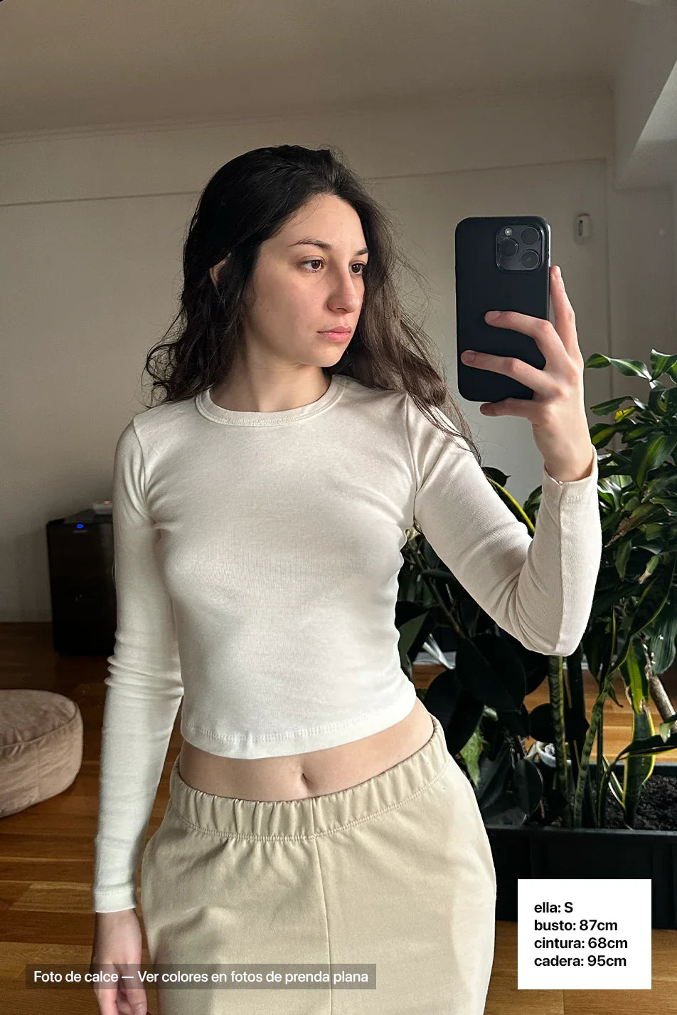 Remera Ribb Manga Larga Crop