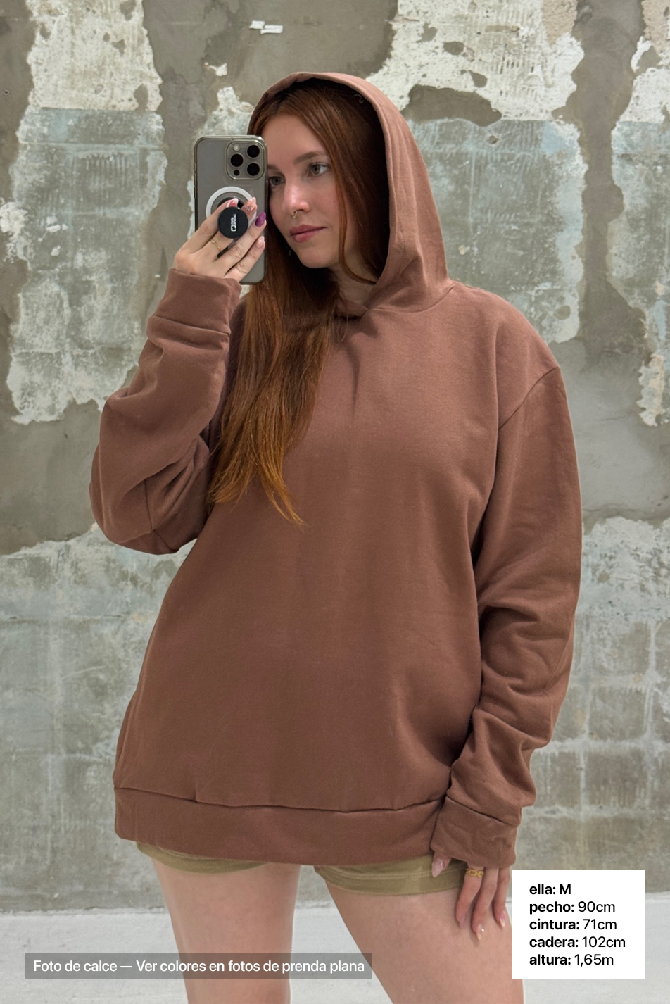 Hoodie Oversize Frisado - Calla Green