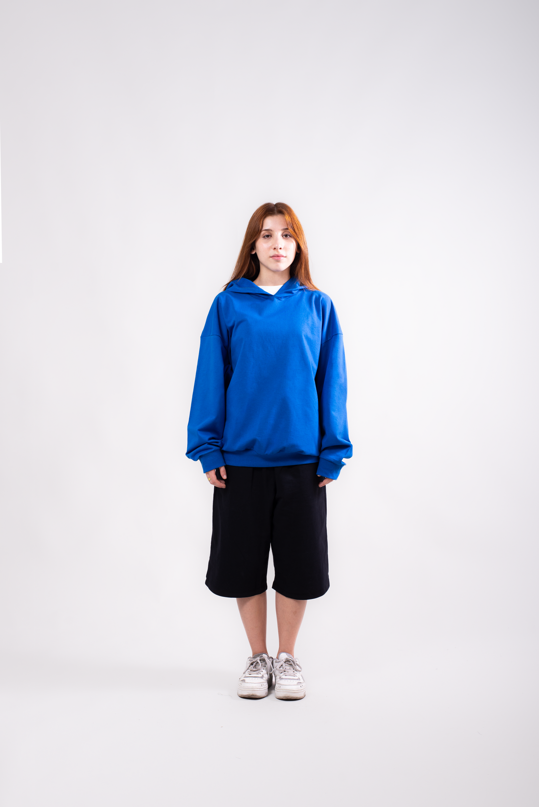 SS25 Hoodie Boxy Fit PREMIUM - Azul Francia