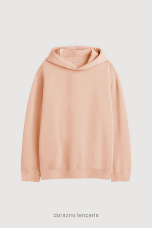 Hoodie Oversize Frisado - Durazno Lenceria
