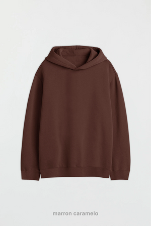 Hoodie Oversize Frisado - Marron Caramelo
