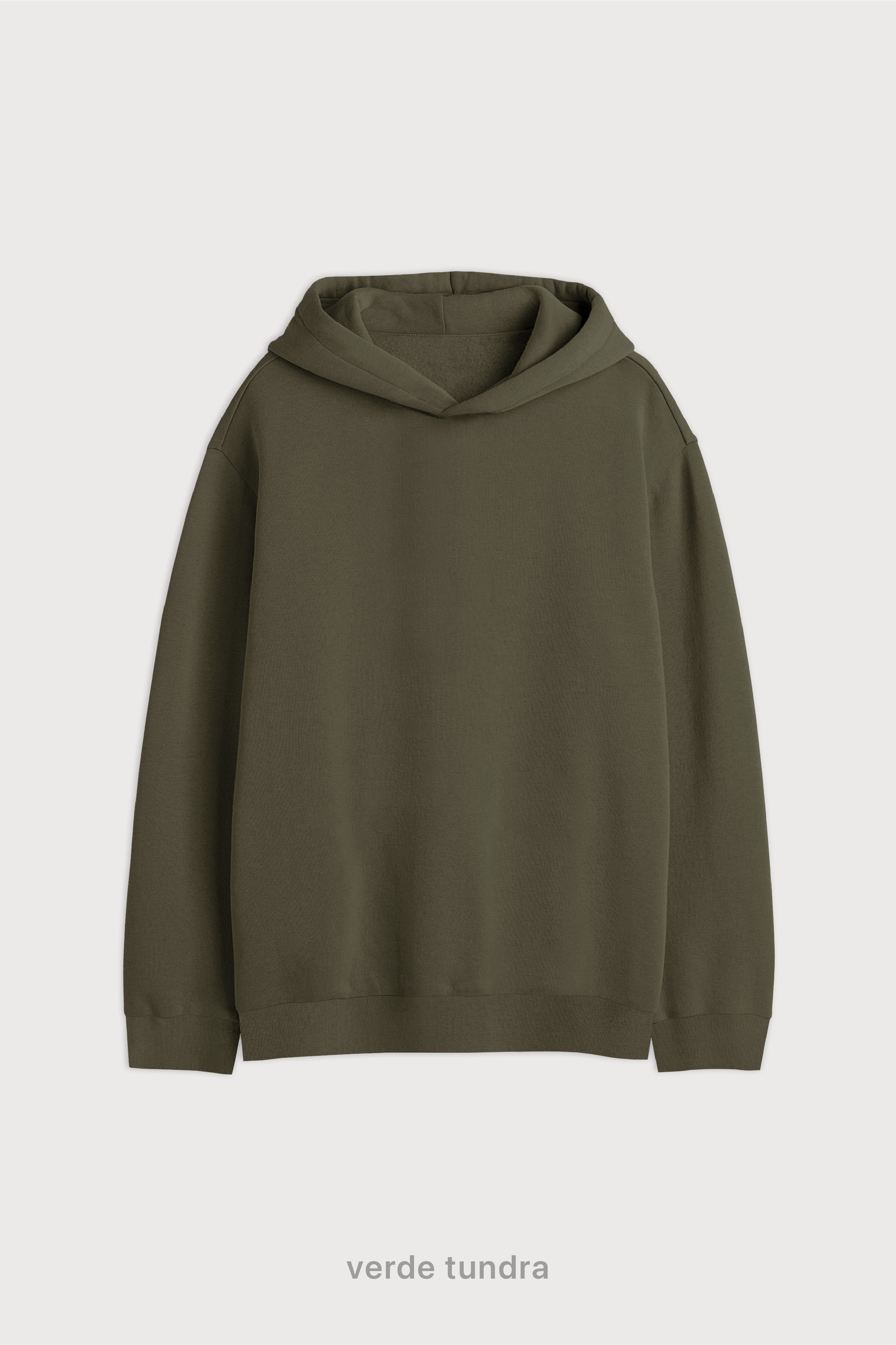 Hoodie Oversize Frisado - Verde Tundra
