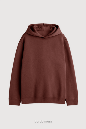 Hoodie Super Soft Frisado - Bordo Mora