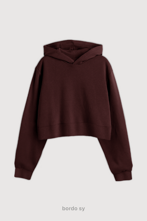 Hoodie Wide Cut - Bordo Sy
