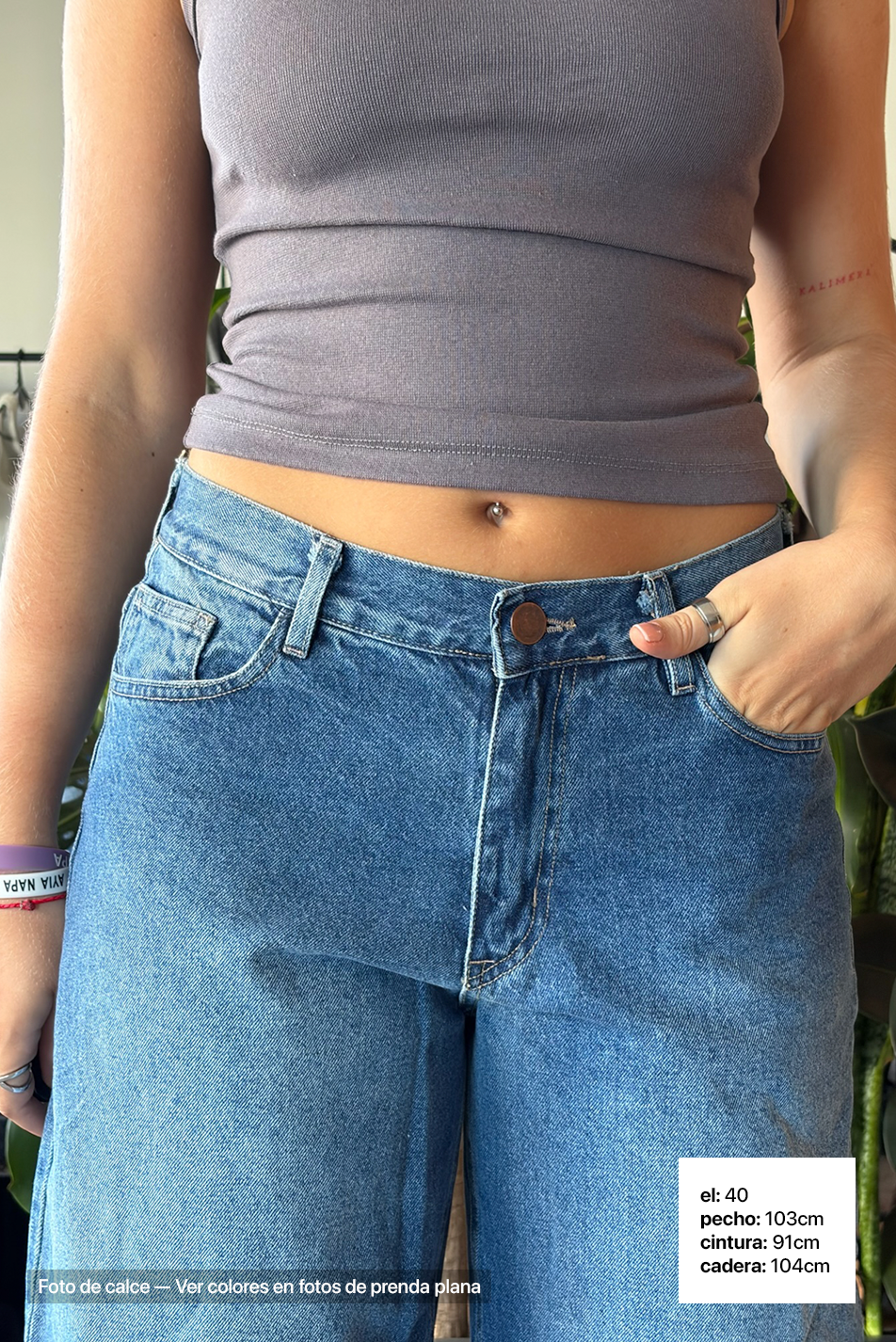 Jean Baggy Mujer Blue