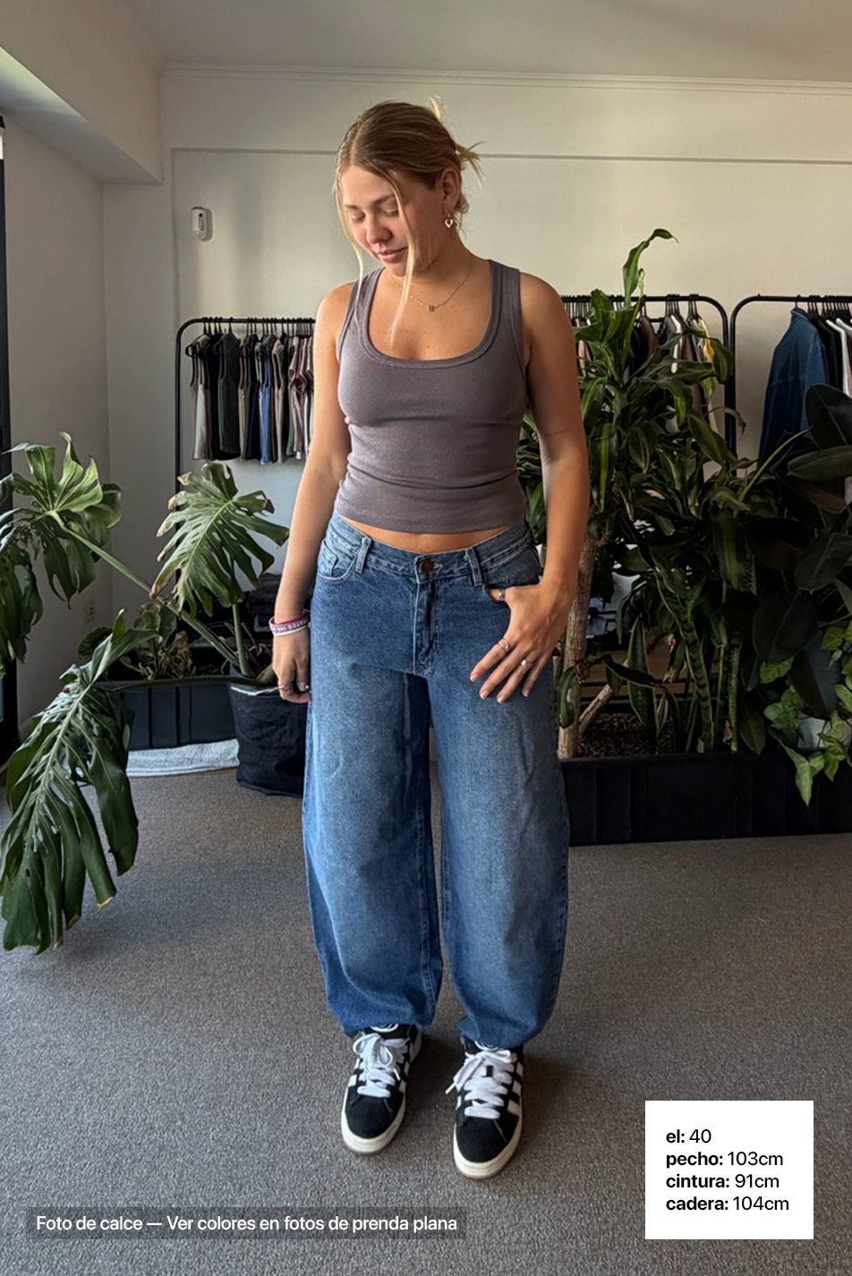 Jean Baggy Mujer Blue