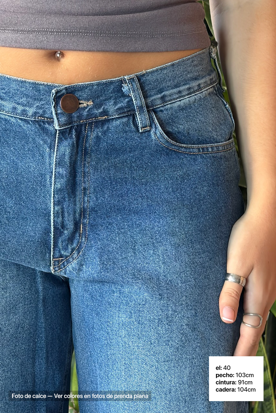 Jean Baggy Mujer Blue