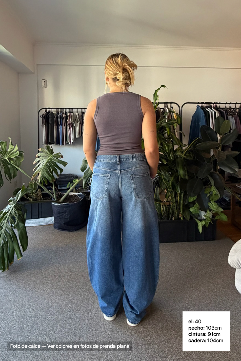 Jean Baggy Mujer Blue