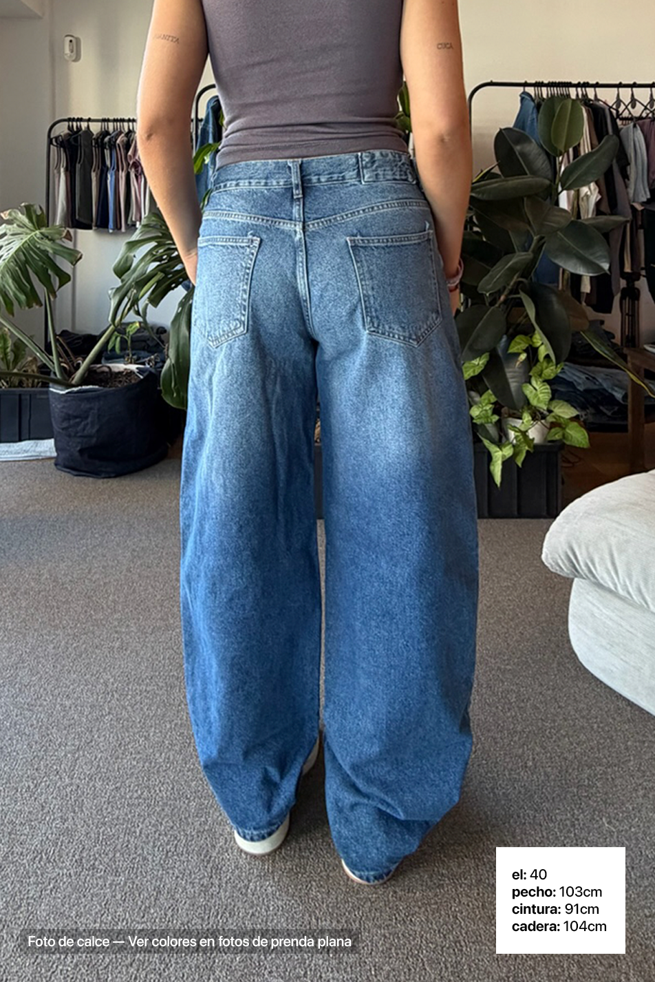 Jean Baggy Mujer Blue