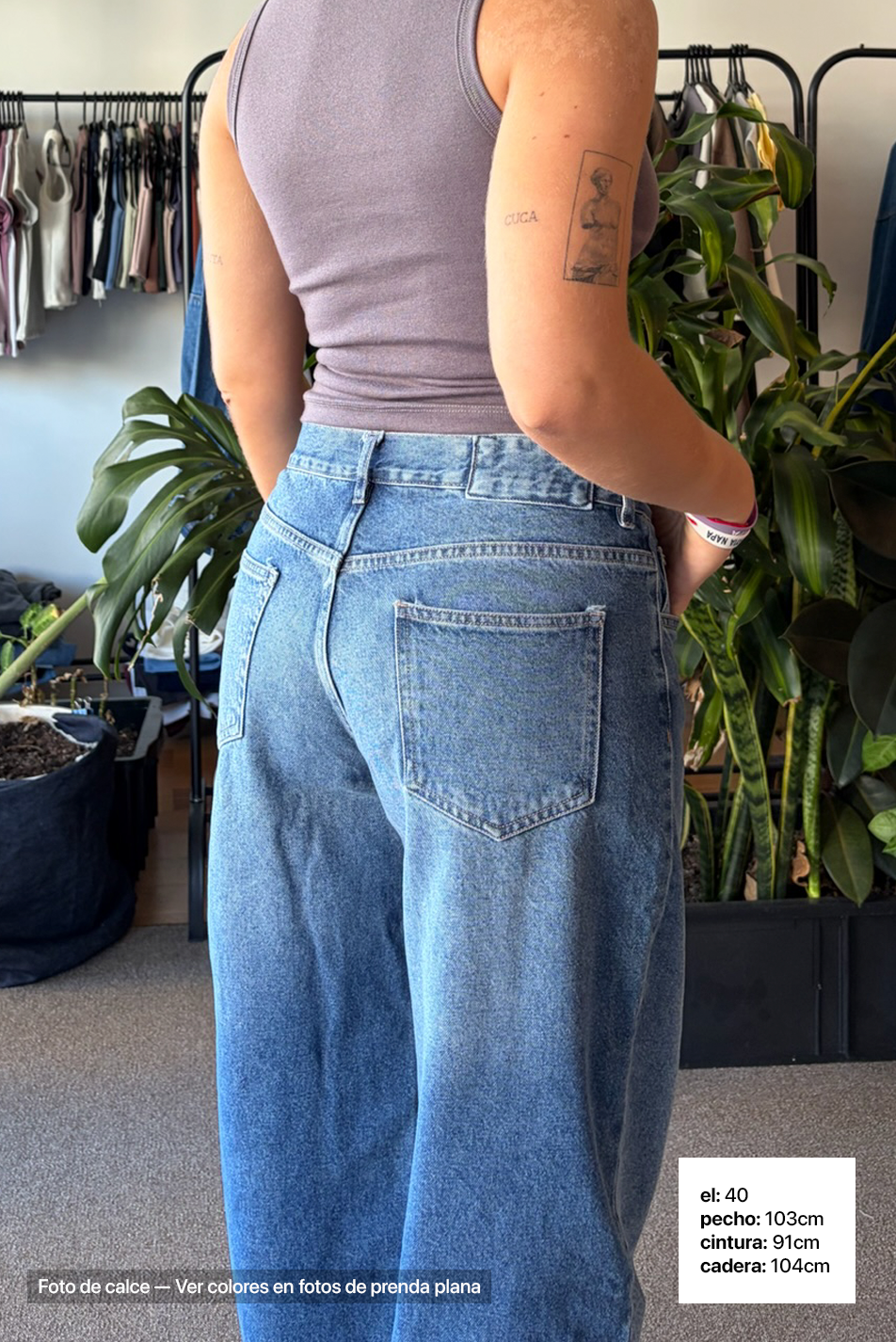 Jean Baggy Mujer Blue