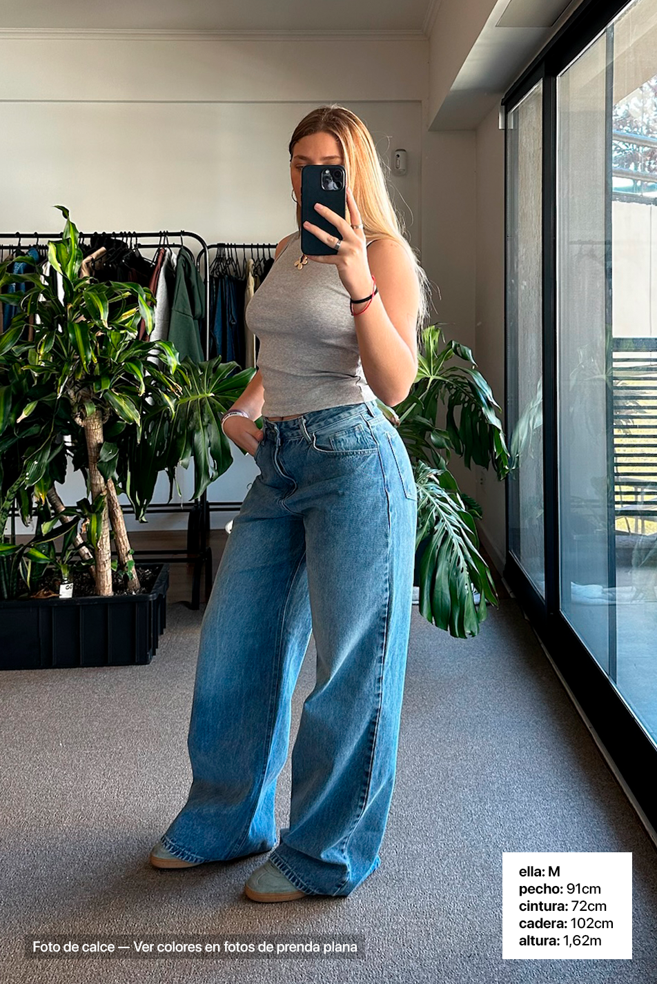 Jean Extra Wide Leg Mujer Light Blue - Light Blue