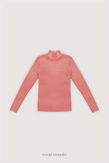 Polera Ribb - Coral Rosado