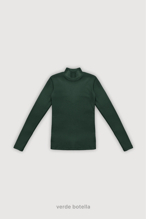 Polera Ribb - Verde Botella