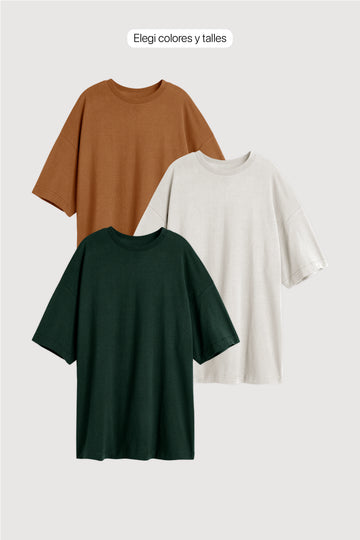 Remera Relaxed x 3