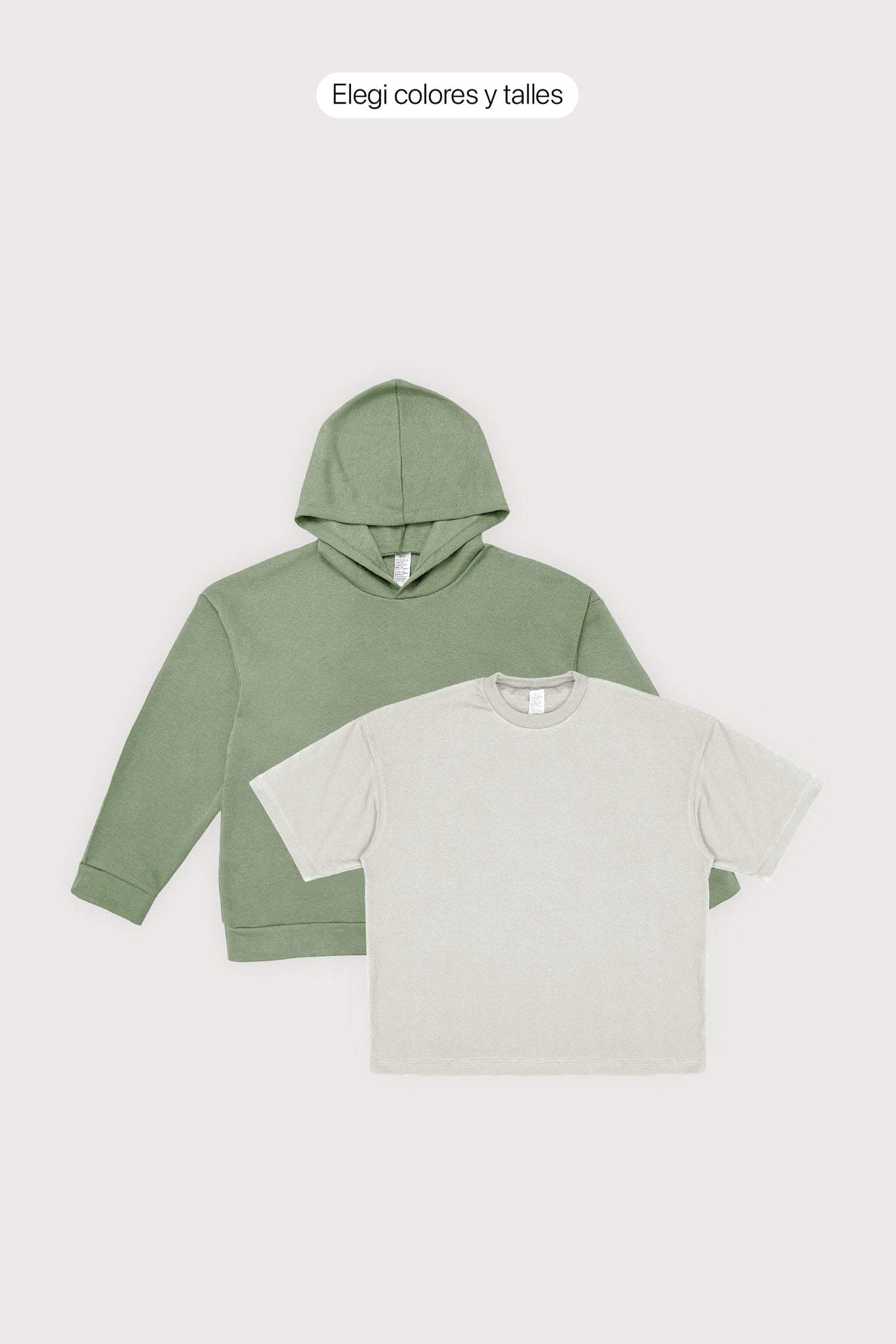 Hoodie Boxy Fit Frisado + Remera Oversize + 🎁 Hoodie de outlet de regalo