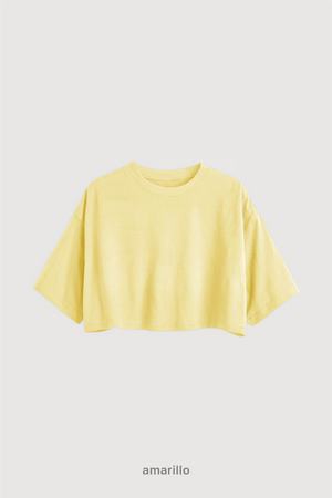 Remera Crop - Amarillo