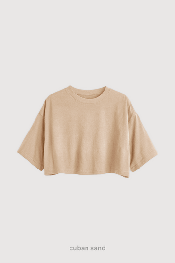 Remera Crop - Cuban Sand