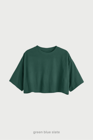 Remera Crop - Green Blue Slate