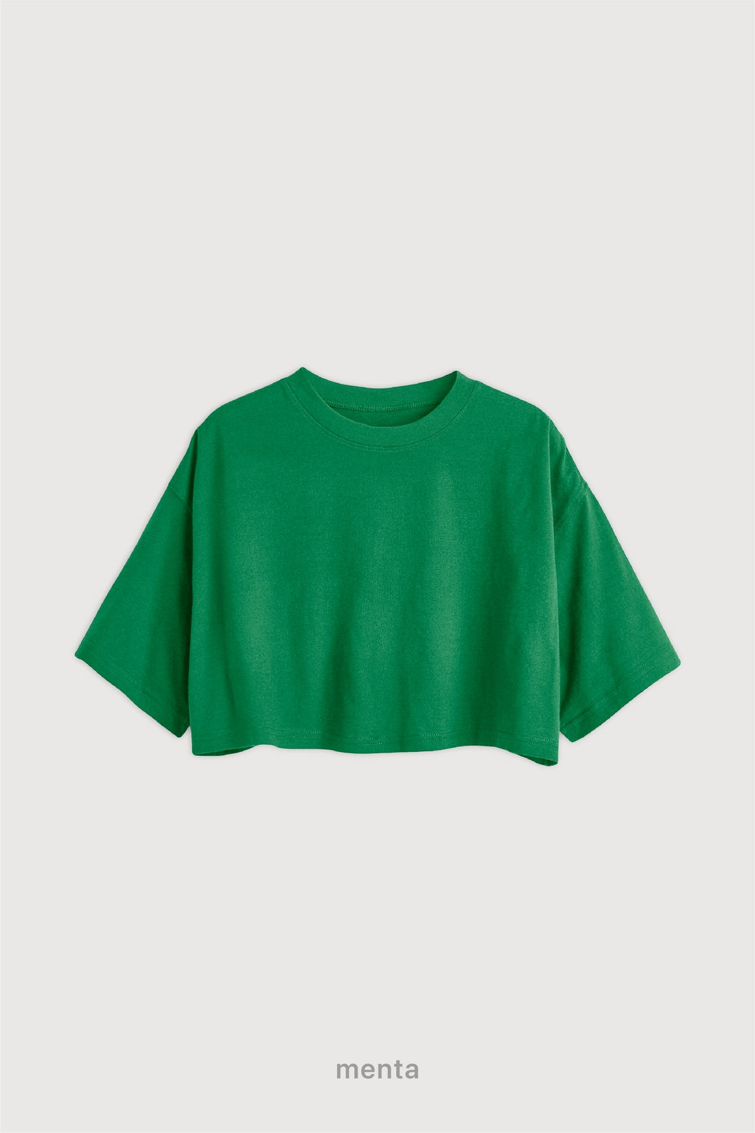 Remera Crop - Menta