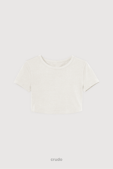 Remera Crop Top - Crudo
