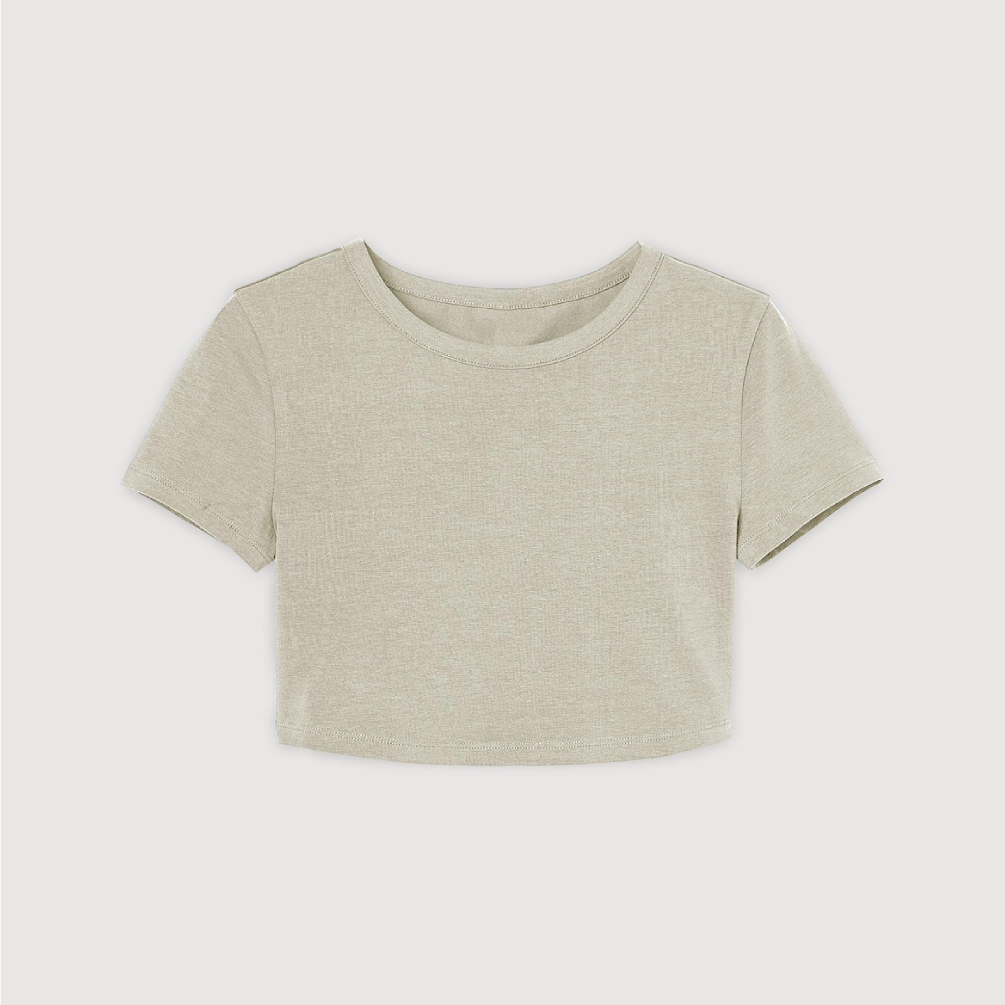 Remera Crop Top - Gris Mineral
