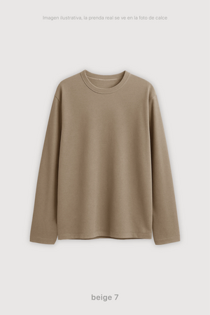 Remera Manga Larga Hombre - Beige 7