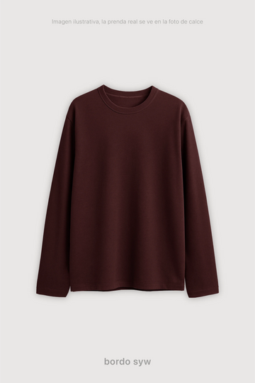 Remera Manga Larga Hombre - Bordo Sy
