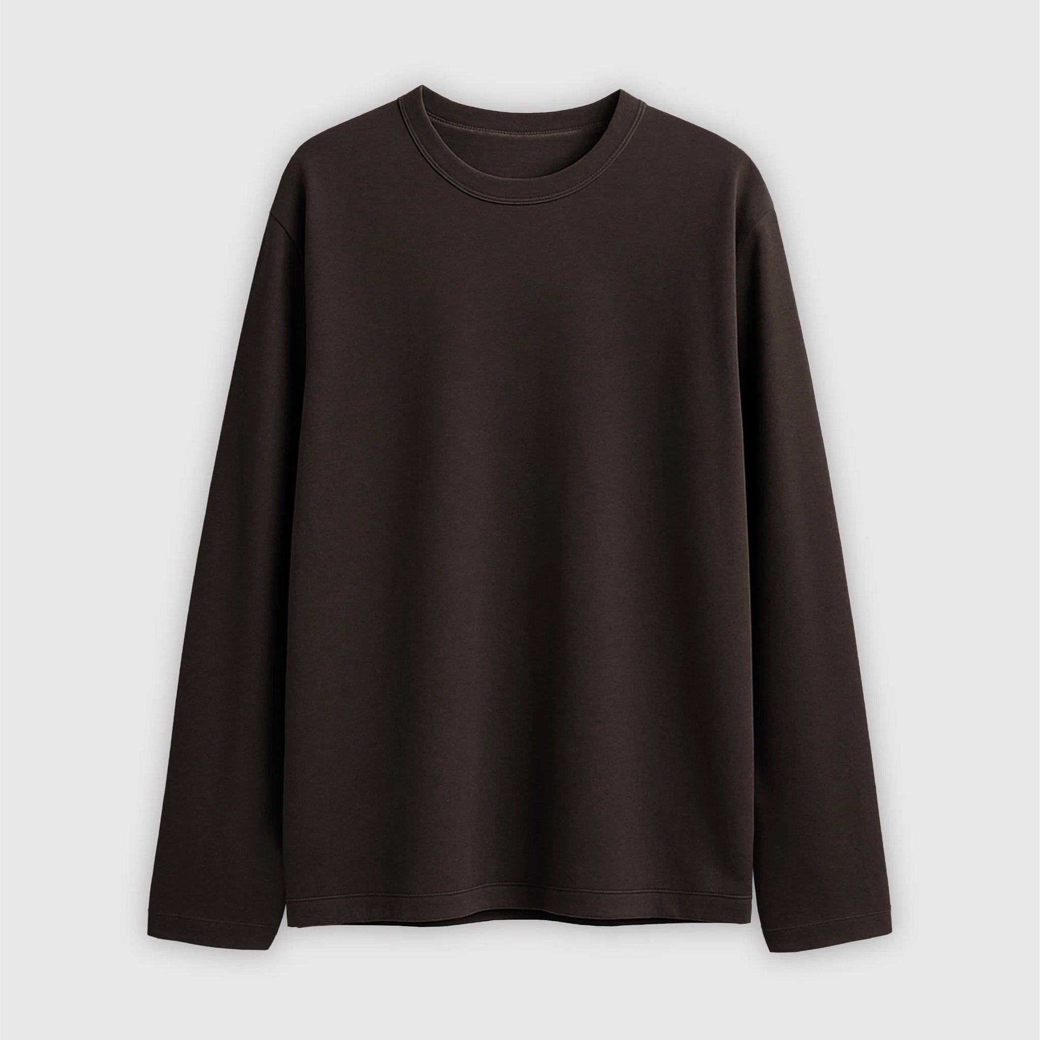 Remera Manga Larga Hombre - Cafe