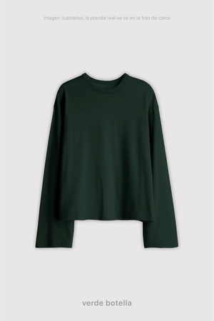 Remera Manga Larga Mujer - Verde Botella