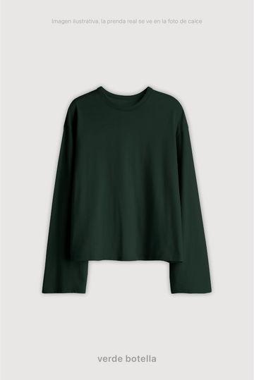 Remera Manga Larga Mujer - Verde Botella
