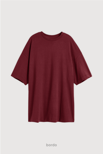 Remera Oversize - Bordo