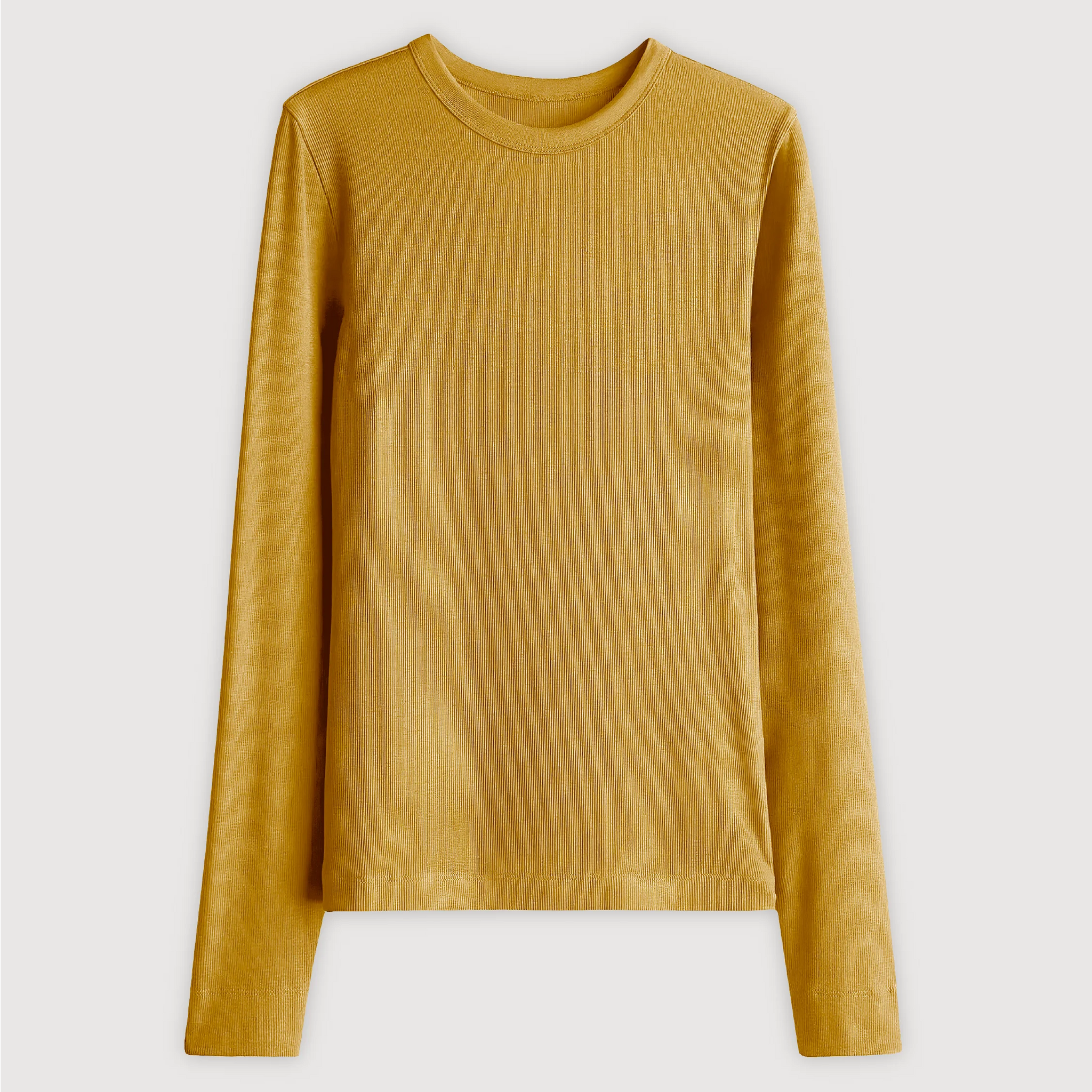 Remera Ribb Manga Larga - Amarillo Ambar