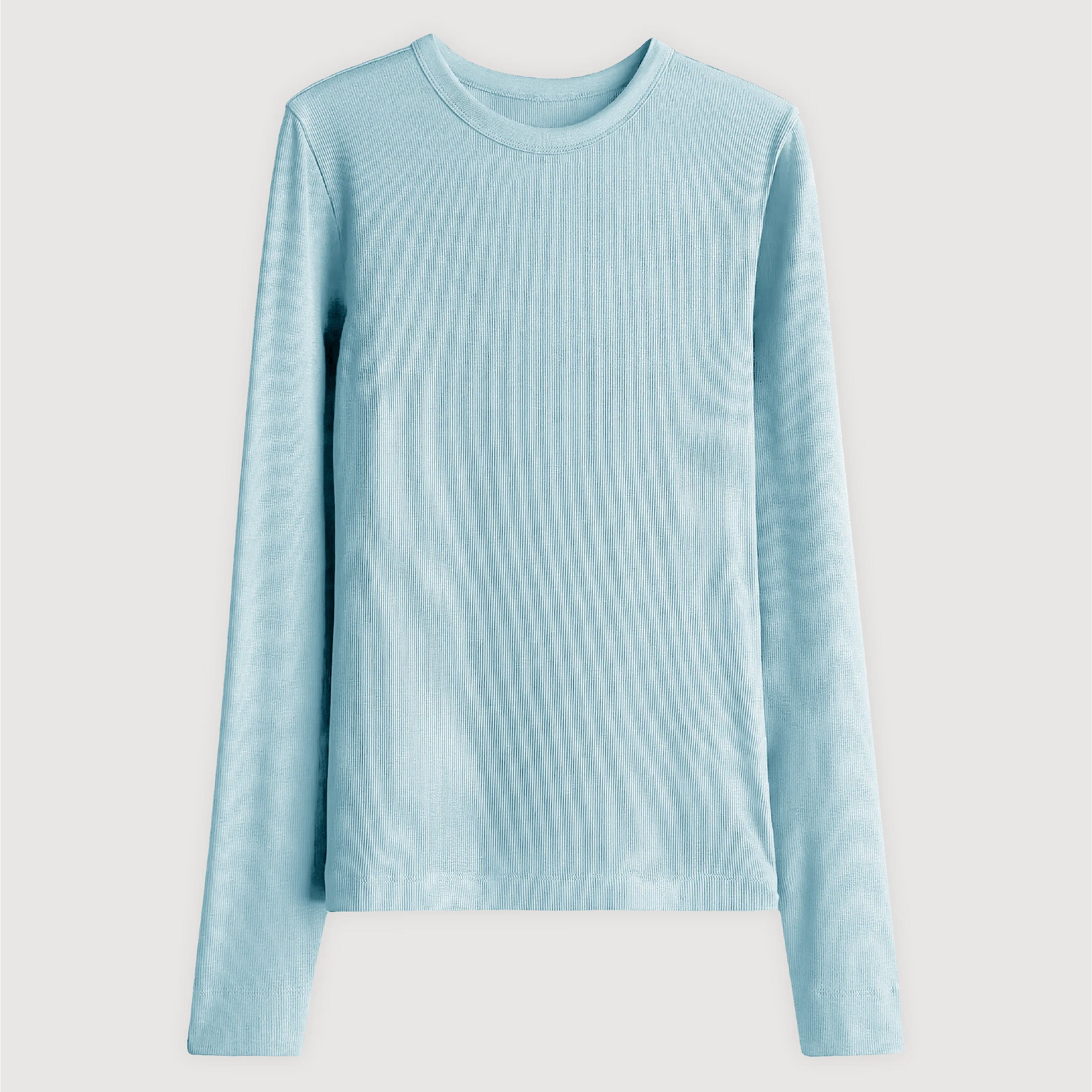 Remera Ribb Manga Larga - Light Blue