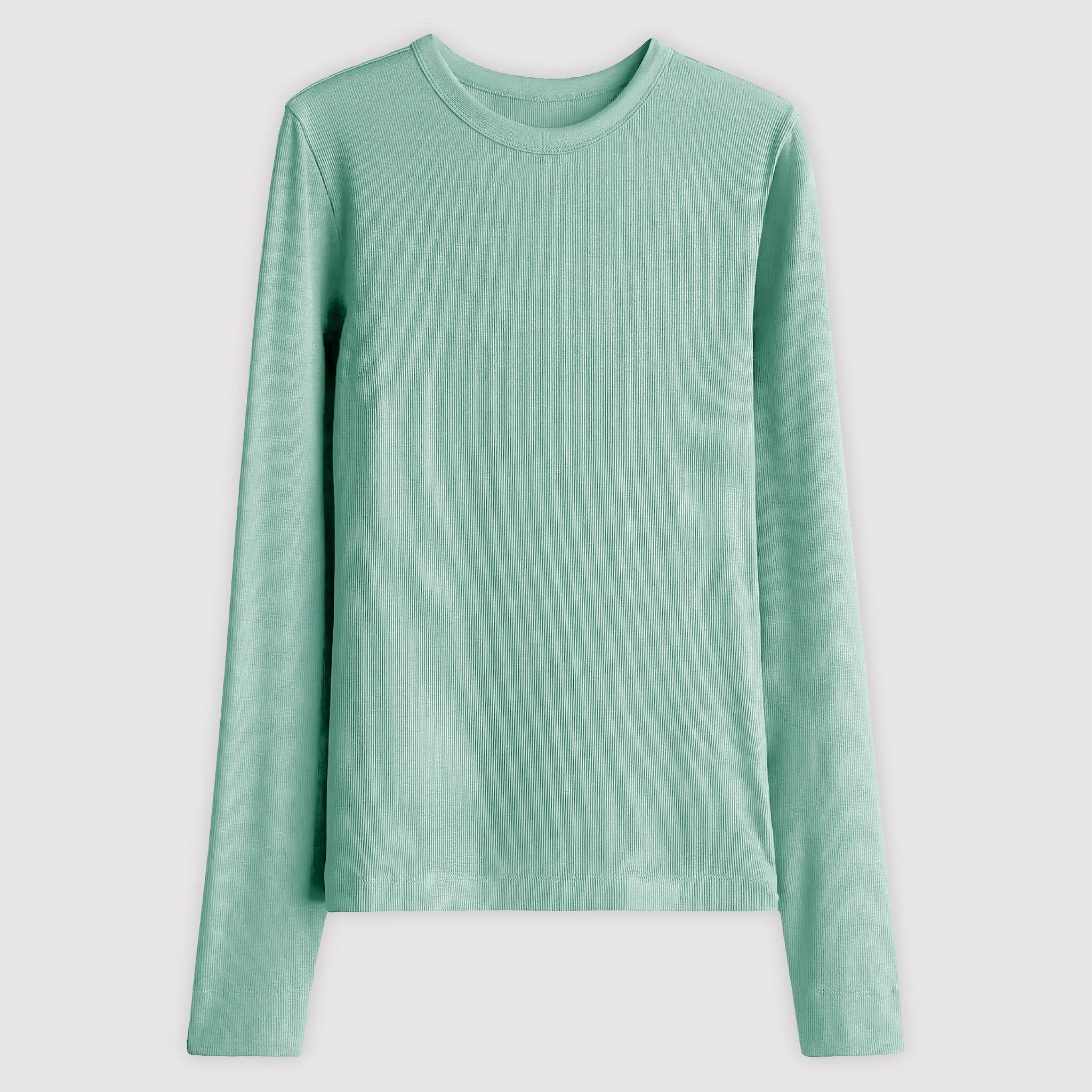 Remera Ribb Manga Larga - Verde Bahia