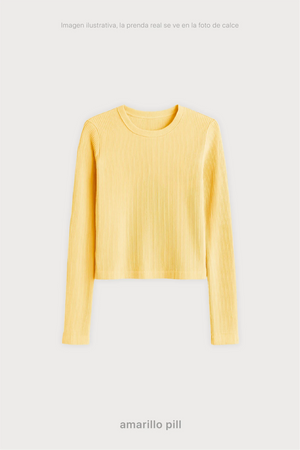 Remera Ribb Manga Larga Crop