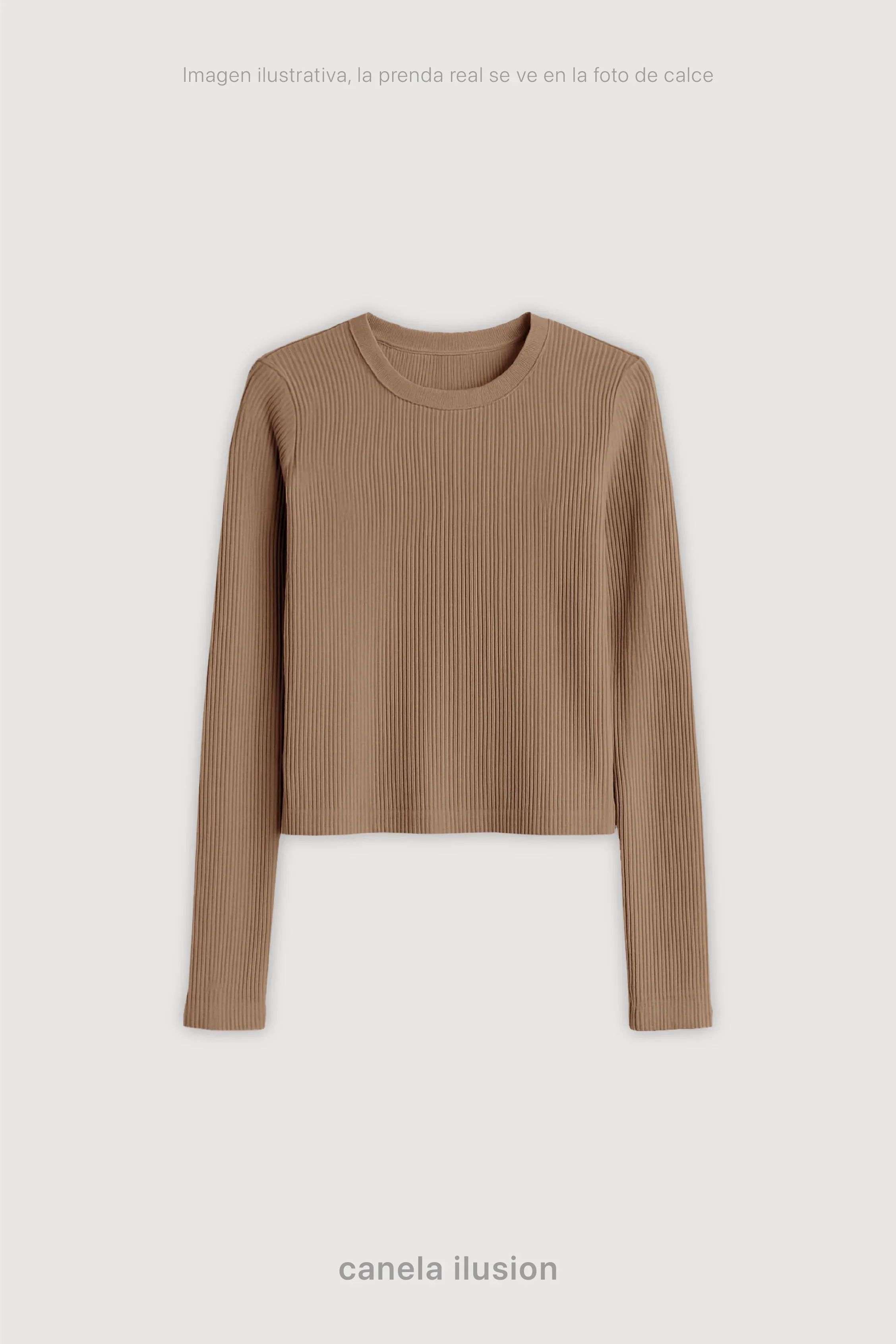 Remera Ribb Manga Larga Crop