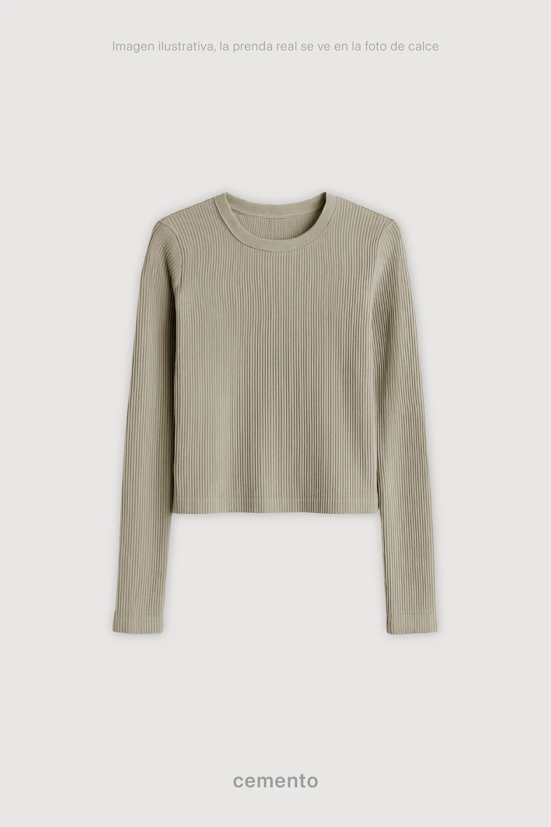 Remera Ribb Manga Larga Crop