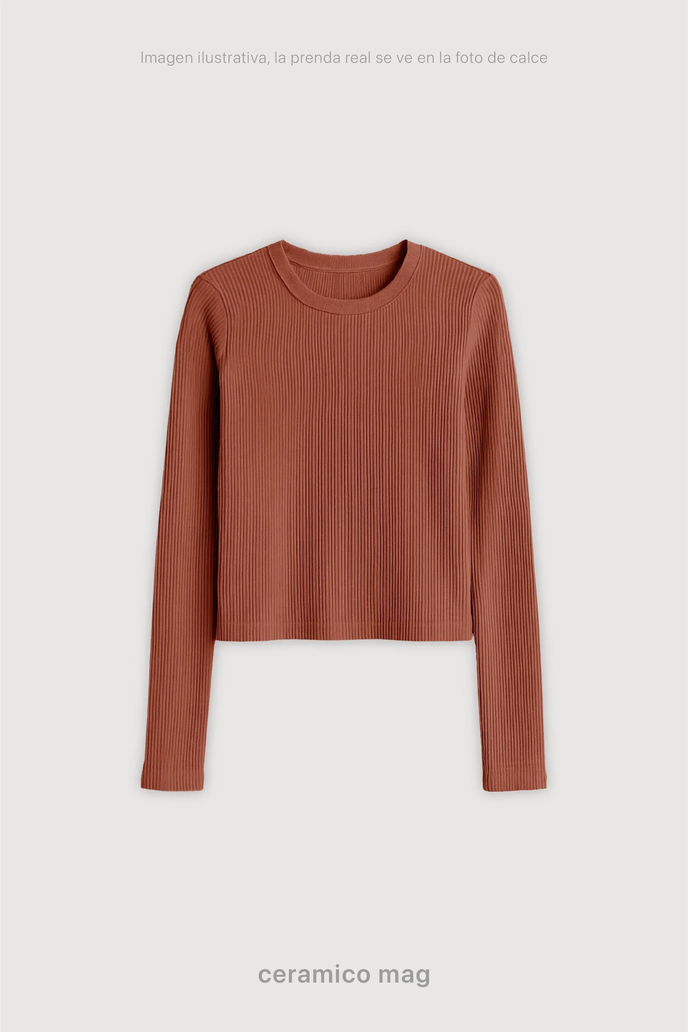 Remera Ribb Manga Larga Crop